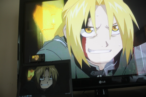 three screens and a cloud