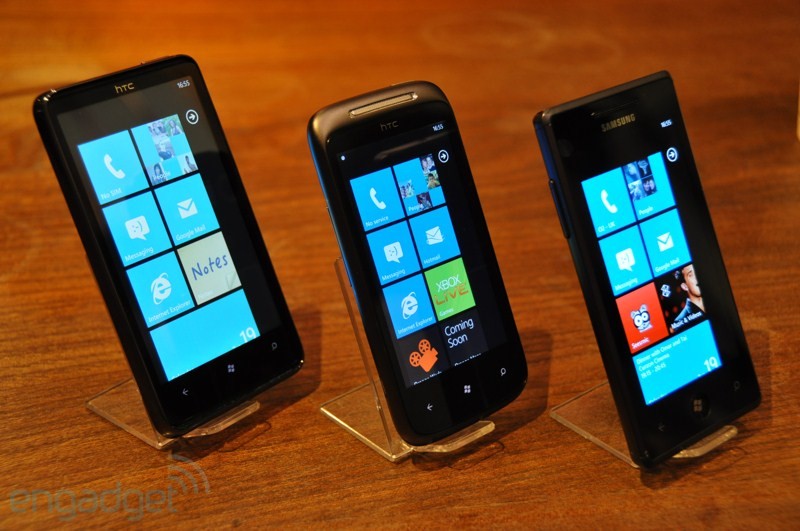 HTC HD7, HTC 7 Mozart und Samsung Omnia 7