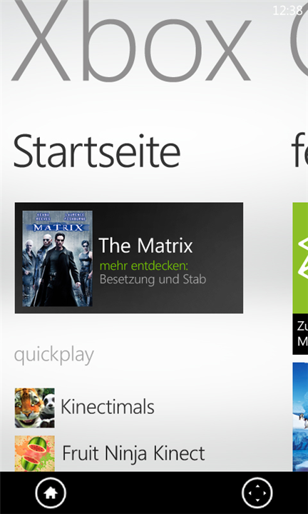 Xbox Begleiter App unter Windows Phone 7
