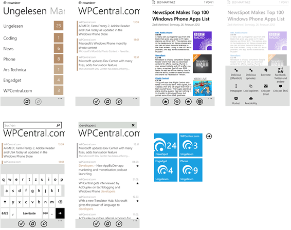 NewsSpot-WindowsPhone-Screenshots