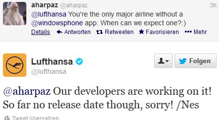 Lufthansa Twitter