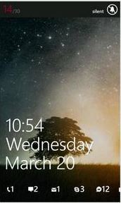 WP 8.1 Lockscreen