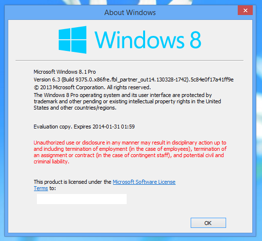Windows 8.1 Version