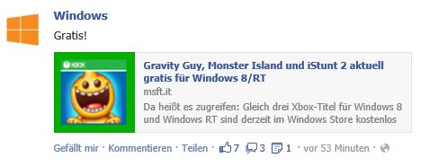 Windows 8RT Gratis Spiele
