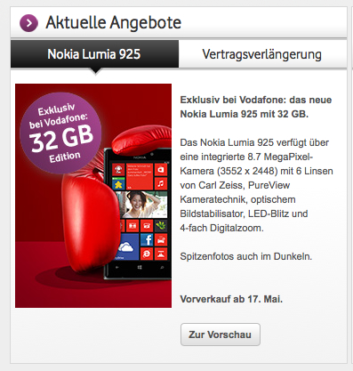 vodafone lumia 925