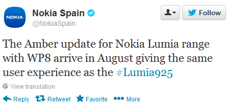 Nokia Amber Update