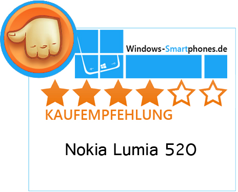 Die ursprüngliche Wertung von 5 Sternen wurde aufgrund des Tests des Nokia Lumia 620 gesenkt