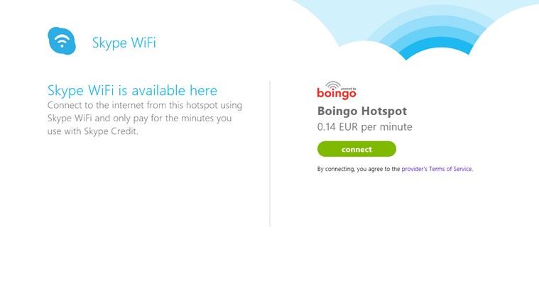 Skype WiFi Hotspot