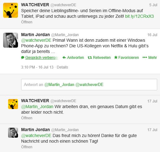 tweet watchever