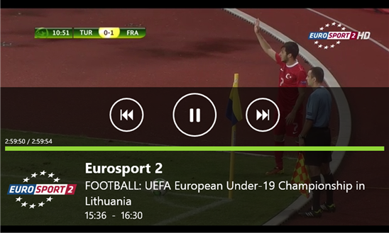 euro player screen