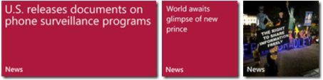 news live tile
