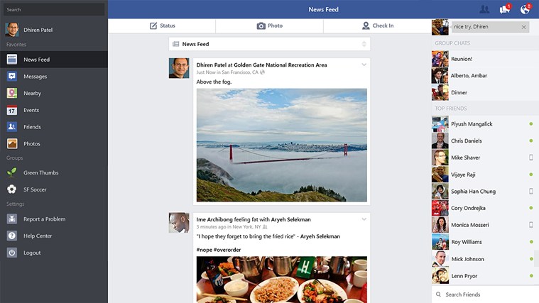 Facebook Win8