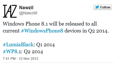 tweet wp 8.1